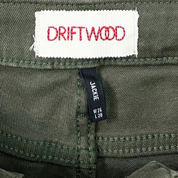 NWT Driftwood Jackie Coated Skinny Jeans in Dark Olive Green - Picture 3 of 6